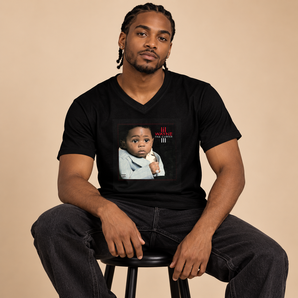 Lil Wayne V neck T shirt