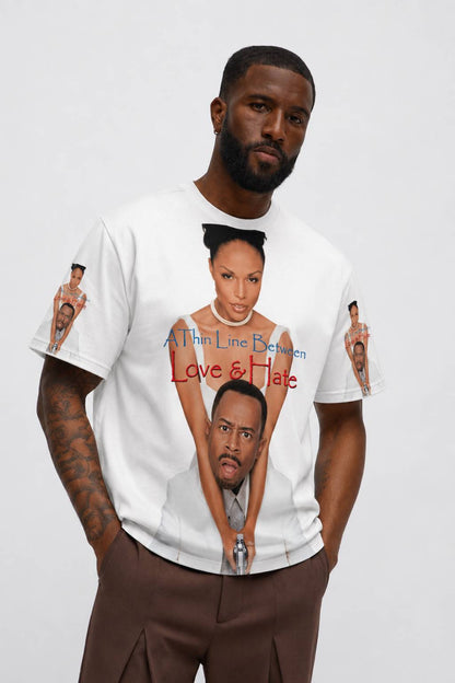 A Thin Line Between Love and& Hate Sublimation All Over Shirt