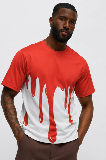 All Over Drip Street Wear Fashion Unisex Tee