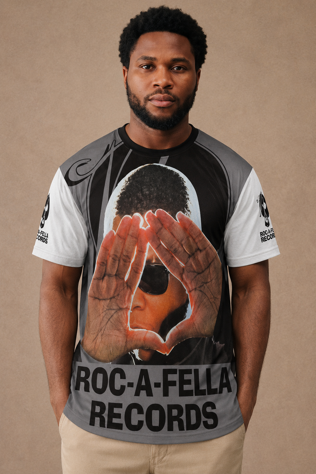 Jay Z Rocafella Sign All Over Graphic T for Fans