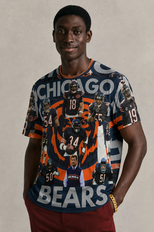 CHICAGO BEARS All-over Print  T-shirt