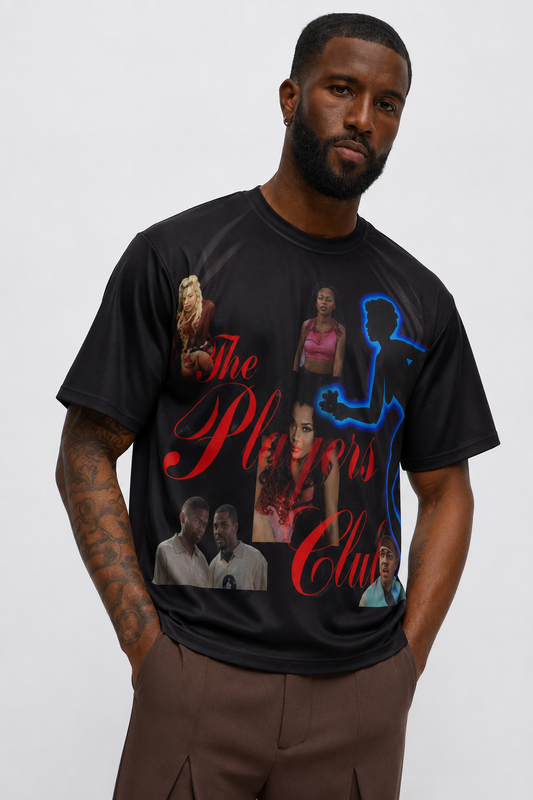 Players Club| All-Over Print T-Shirt | 90s Vintage Streetwear | Graphic Tee | Gifts for her