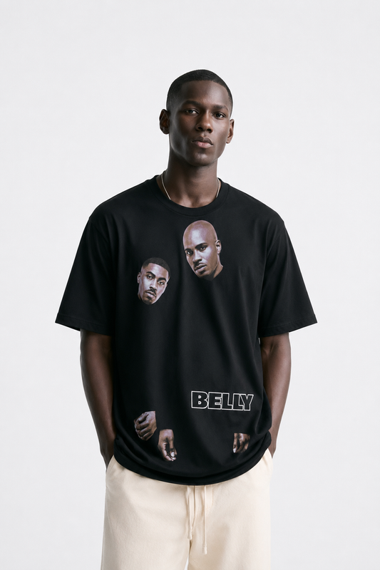 Belly |All-Over Print T-Shirt | 90s Hip Hop Tee | Vintage Urban Streetwear | Throwback Graphic Tee | Gifts for him her